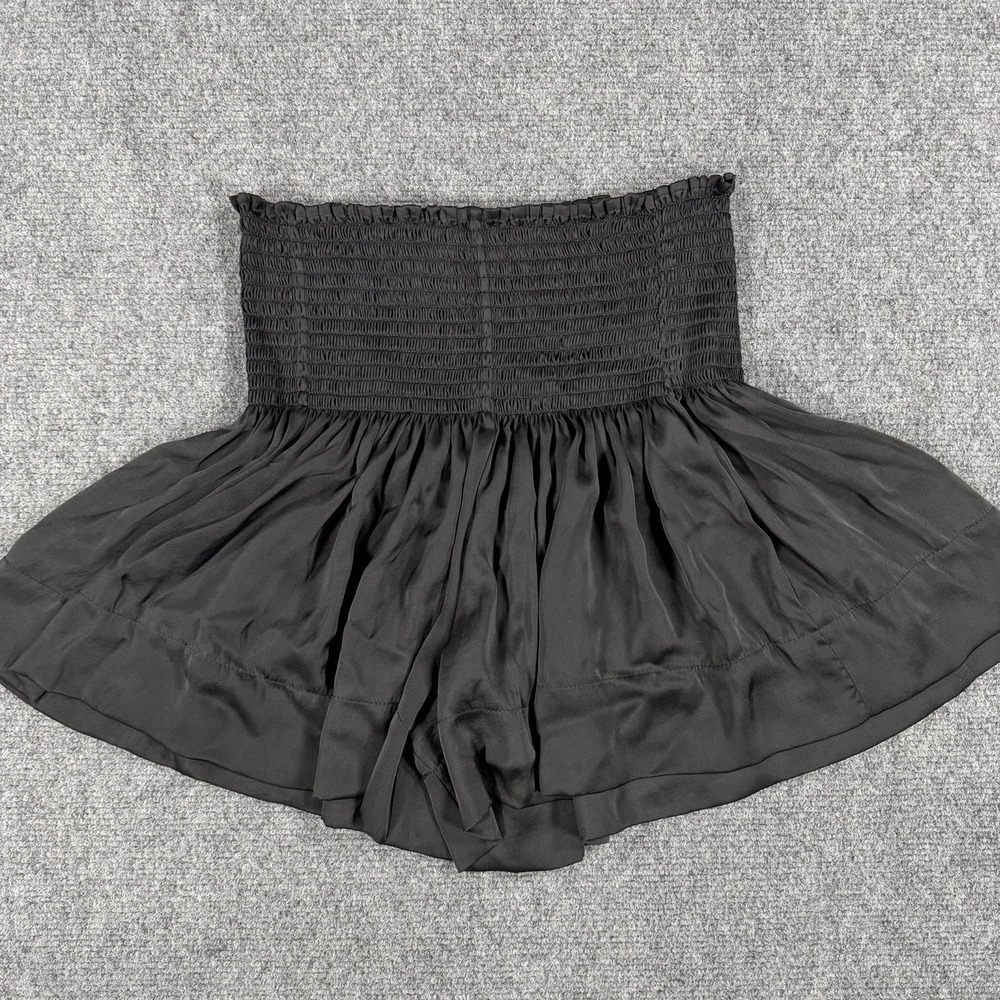 Koch‎ Erica Shorts Small Black Flowy Smocked Waist Festival USA